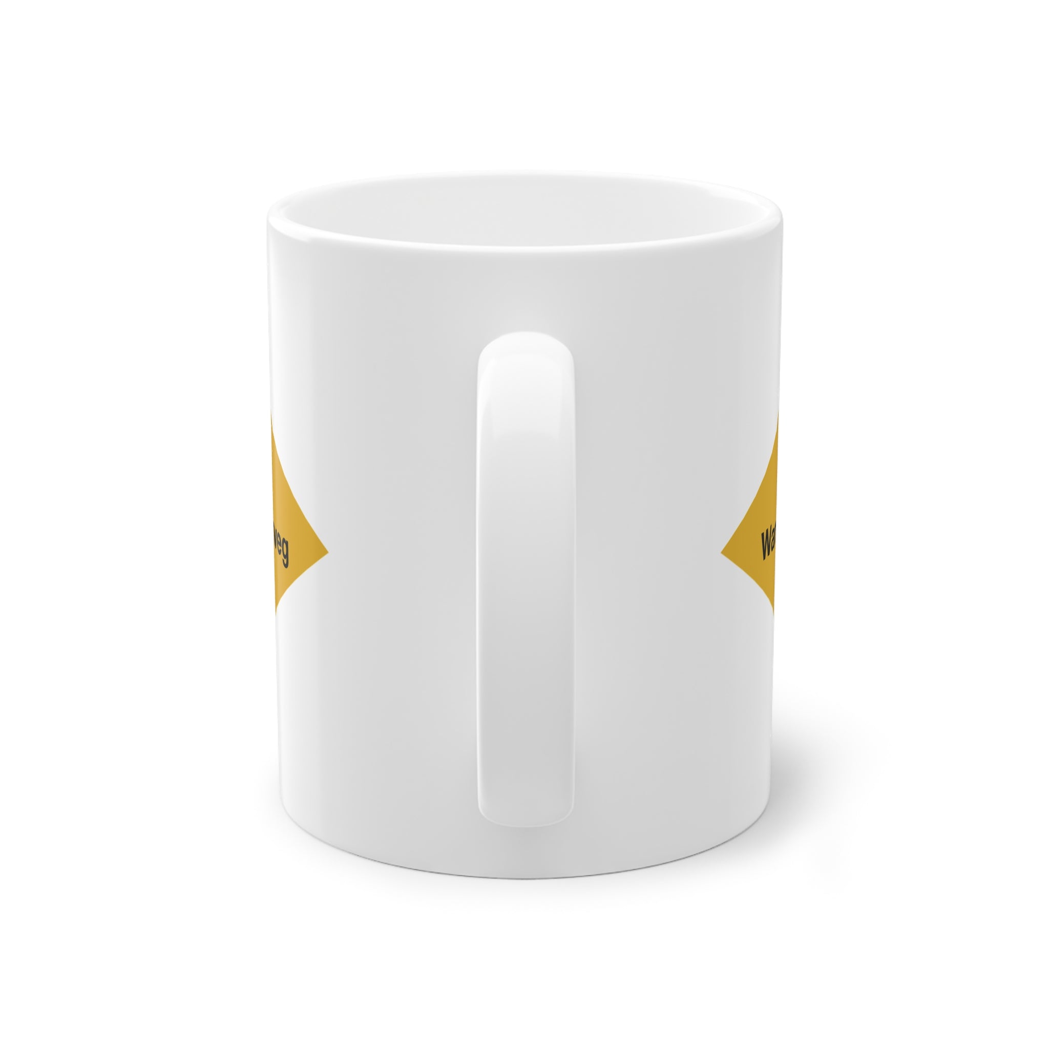 Swiss Wanderweg Coffee Mug - Authentic Hiking Trail Sign Design (330ml)